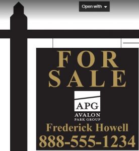 Avalon Park Realtor Sign